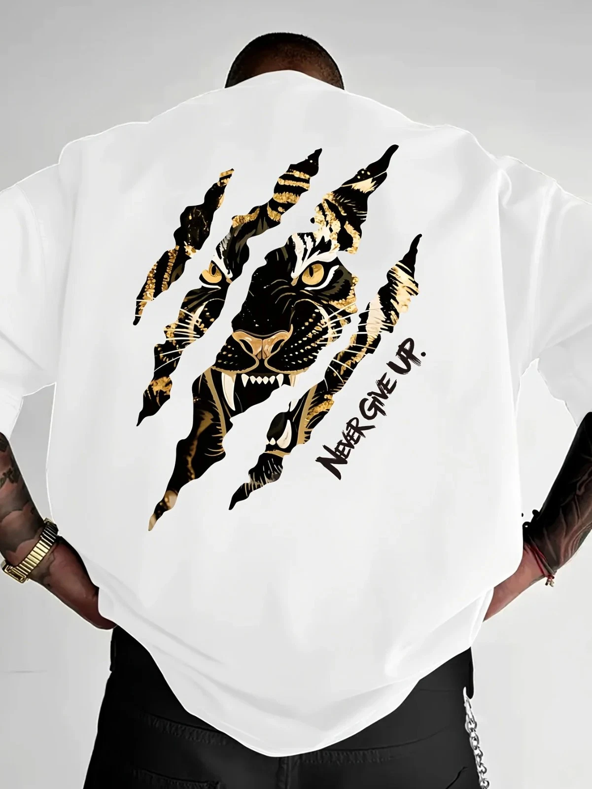 Tiger Print 100% Cotton Men Woment Oversized T-shirt Summer Fashion Streetwear
Opens in a new window