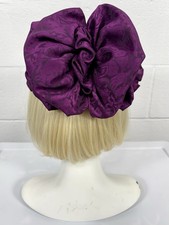 Vintage 90s Goody Oversized Purple Silky Satin Hair Bow Fashion Barrette Clip