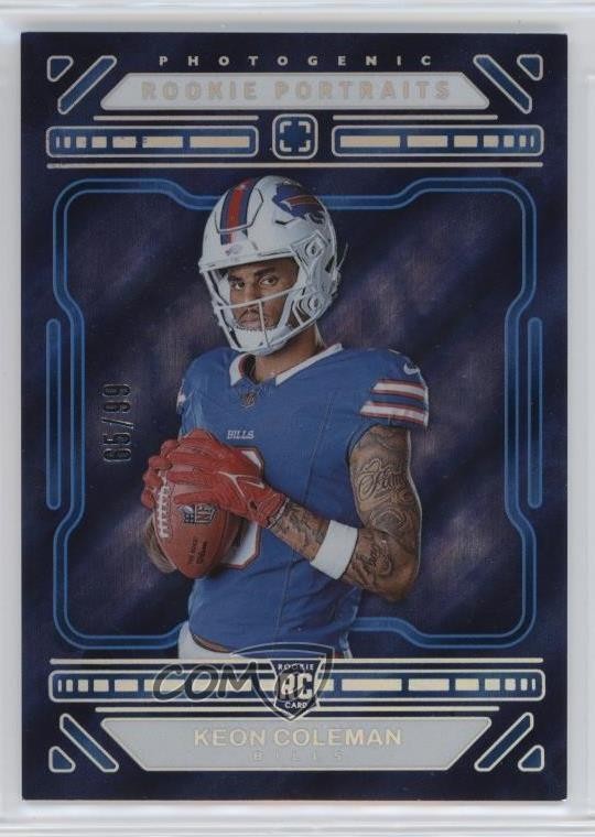 2024 Panini Photogenic Portrait Blue 65/99 Keon Coleman #161 Rookie RC 1oa8