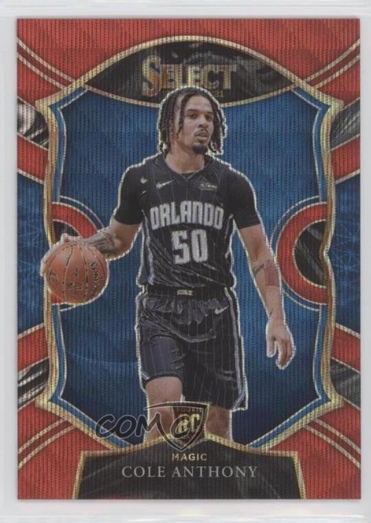 2020-21 Panini Select Concourse Red Wave Prizm Cole Anthony #75 0a1