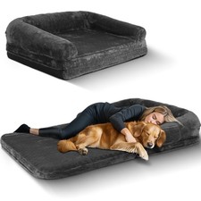 75"x45"x10" Dog Bed Next to Human Bed,Orthopedic Dog Bed,Comfy Human Dog Bed
