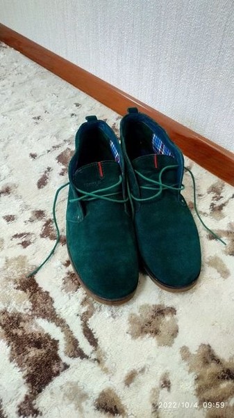 Men Tommy Hilfiger Boots Green Suede 42