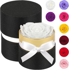 Mini Single Rose Box, Mini Forever Roses, Stunning White Roses, Preserved Fresh