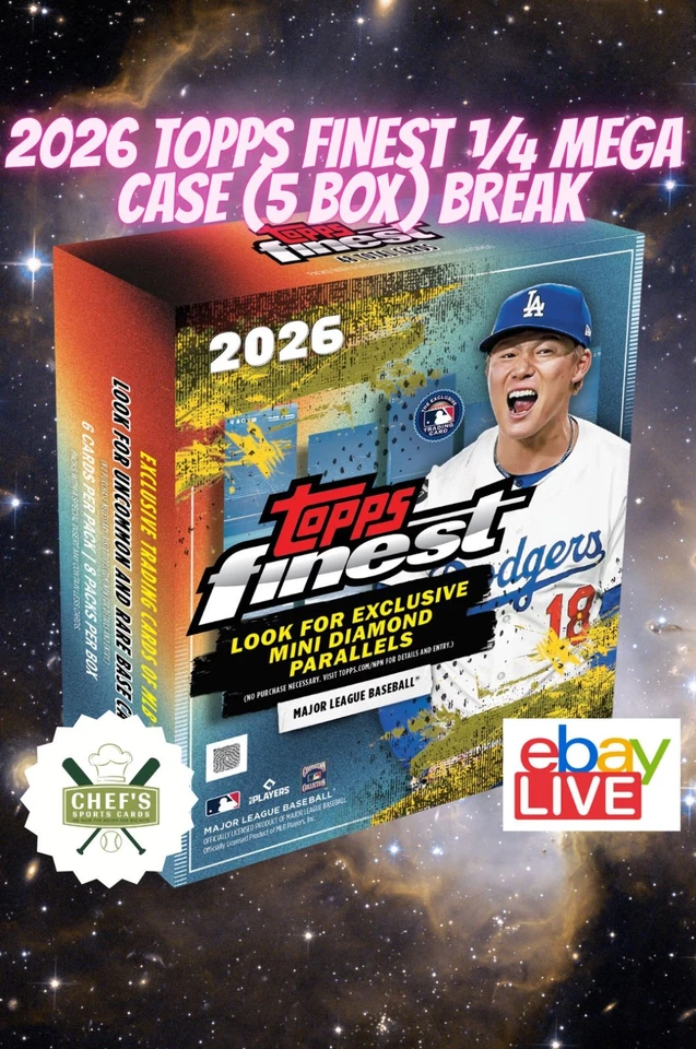 2026 TOPPS FINEST BASEBALL 1/4 MEGA CASE (5 BOX) BREAK #2