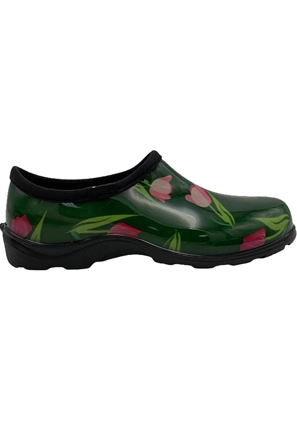Sloggers Tulips Waterproof Garden Shoe w/ Comfort Insole Dark Green