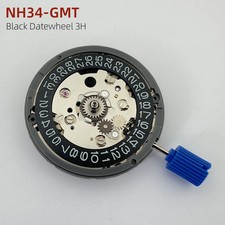 GMT NH34A Automatic Mechanical Movement Black 3H Datewheel Accuracy 24 Jewels