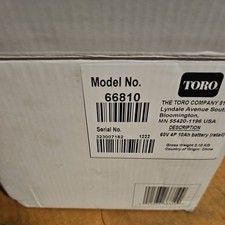 Toro 60 Volt 60V 10AH Max Flex Force Lithium Ion Battery Genuine OEM 66810 NEW