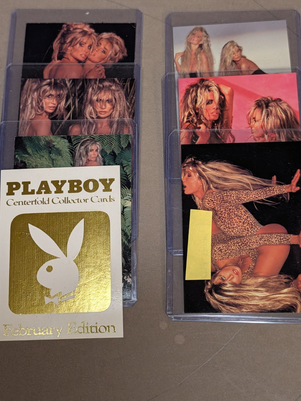 3 Playboy Barbie Twin gold cards BT1, 2, 3 plus three Barbie Twin rare cards