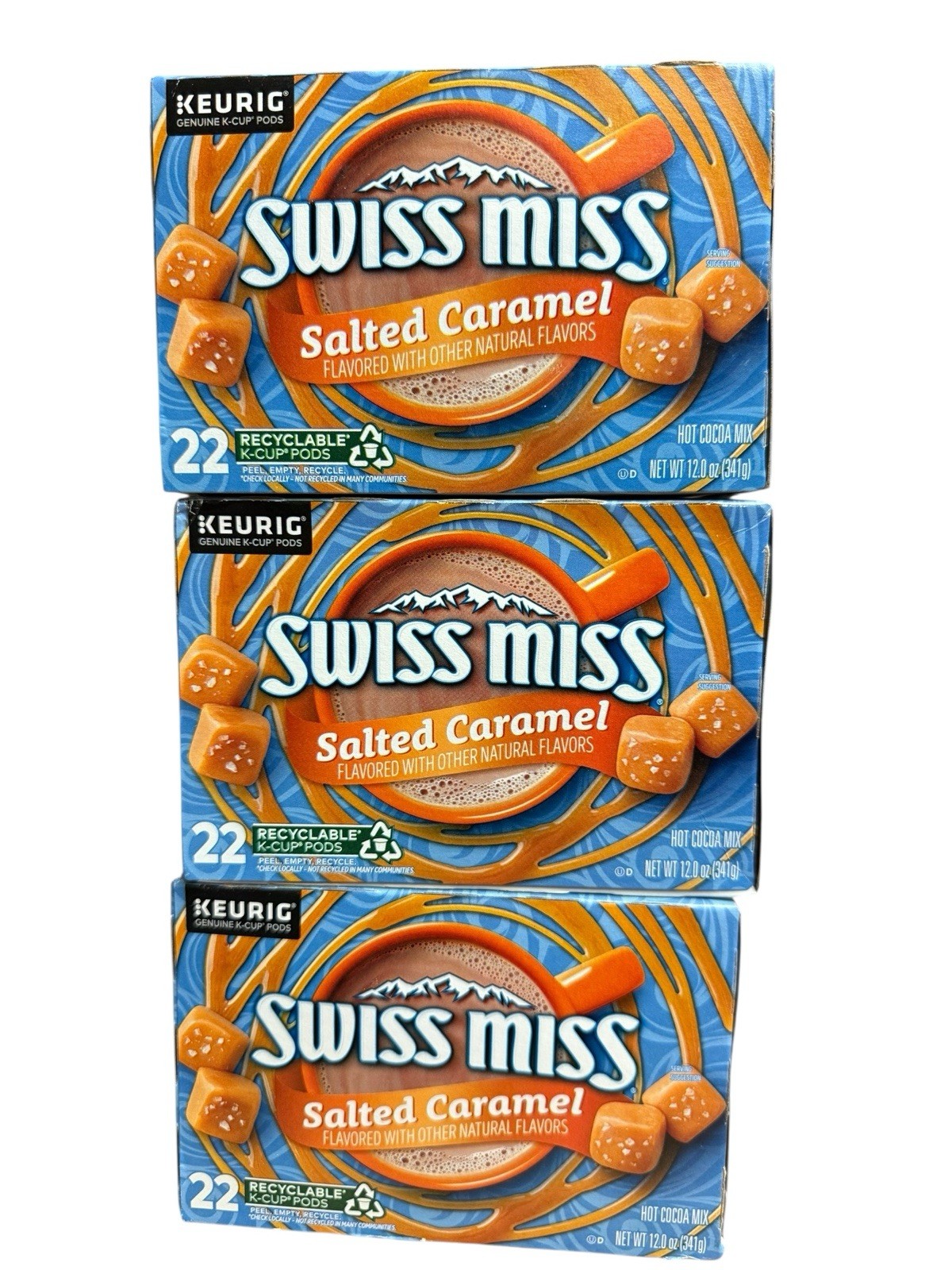 Swiss Miss Salted Caramel Hot Cocoa K-Cup Pods Lot of 3 Boxes (66 Pods) 5/2026