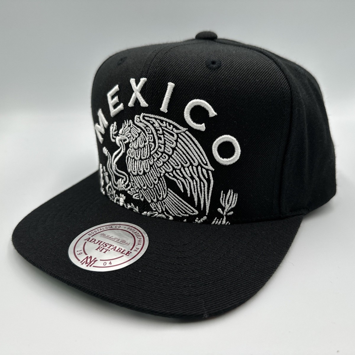 Mitchell & Ness Mexico Printed Underbrim SnapBack - Black/White
