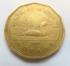 2001 CANADA Young Queen Elizabeth 11 1 DOLLAR LOONIE  ( Scarce ) c/sh