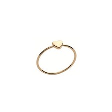 KBC - Bague Femme Plaqué Or Anneau 1mm Coeur 5mm