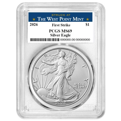 2026 $1 1-oz American Silver Eagle PCGS MS69 FS West Point Label