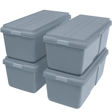 Hefty 28.3 Gallon Plastic Garage Storage Tote...