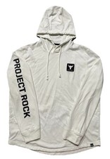 Under Armour Project Rock Hoodie Sweatshirt. Mens XL. White.