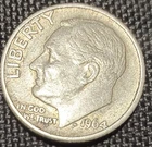 1964 Roosevelt Dime Silver Circulated US 10C Coin