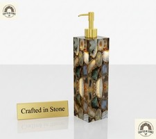 Dispenser di Agata Lucidata a Mano - Ornamento Bagno in Pietra Biologica