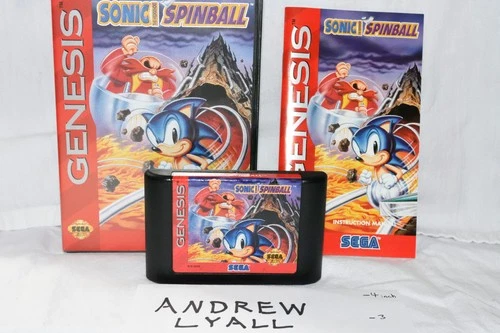 Sonic Spinball Sega Genesis Game Complete w/ Case & Manual *Untested* CIB