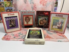 Vintage 8-Track Tape Lot Sammy Davis Jr Barry Manilow Grease Christmas 5 