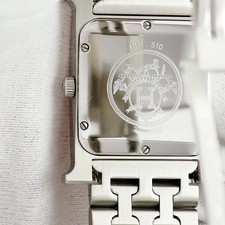 HERMES H Type H HH1.510 Men's Quartz 26mm Orange Steel Watch #HD555 5