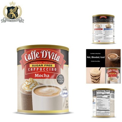 Rich and Creamy Sugar Free Mocha Cappuccino - Instant 8.5 Oz Mix, Low Caffeine