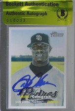 BAS 2006 Topps Heritage Mike Cameron #401 Beckett Auth Sticker Auto 3c7