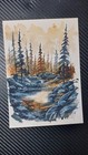 Original Watercolor Painting 5x7, Landscape