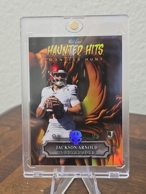 2024 JACKSON ARNOLD W.C. HAUNTED HITS YELLOW PARALLEL PUMPKIN #HHP-JA 4/4 AUBURN