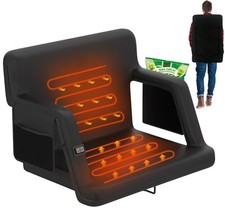Heated Stadium Seats for Bleachers, Portable Reclining Stadium Chair with Bac...