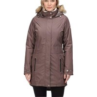 Regatta Lexis Waterproof Insulated Womens Parka Jacket Brown Hooded Outdoor Coat
