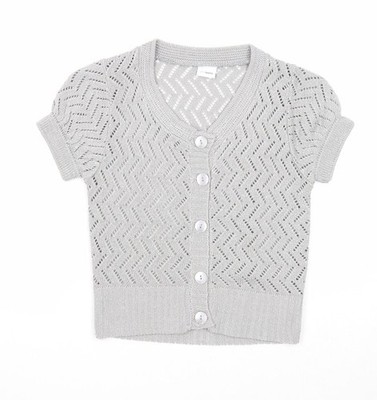 Graue Strickjacke Pullover Mädchen UK-Größe 12 13 Jahre Ethel Austin