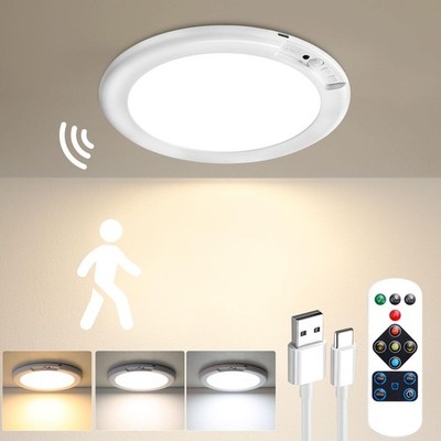 Gotopceed Rechargeable Motion Sensor Ceiling 1 Pack, 3 Colour Temperatures