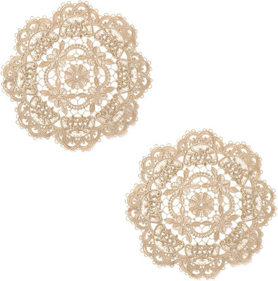 2 Pieces 10 Inch Doilies Crochet Handmade Coasters round Placemat Rustic Table D