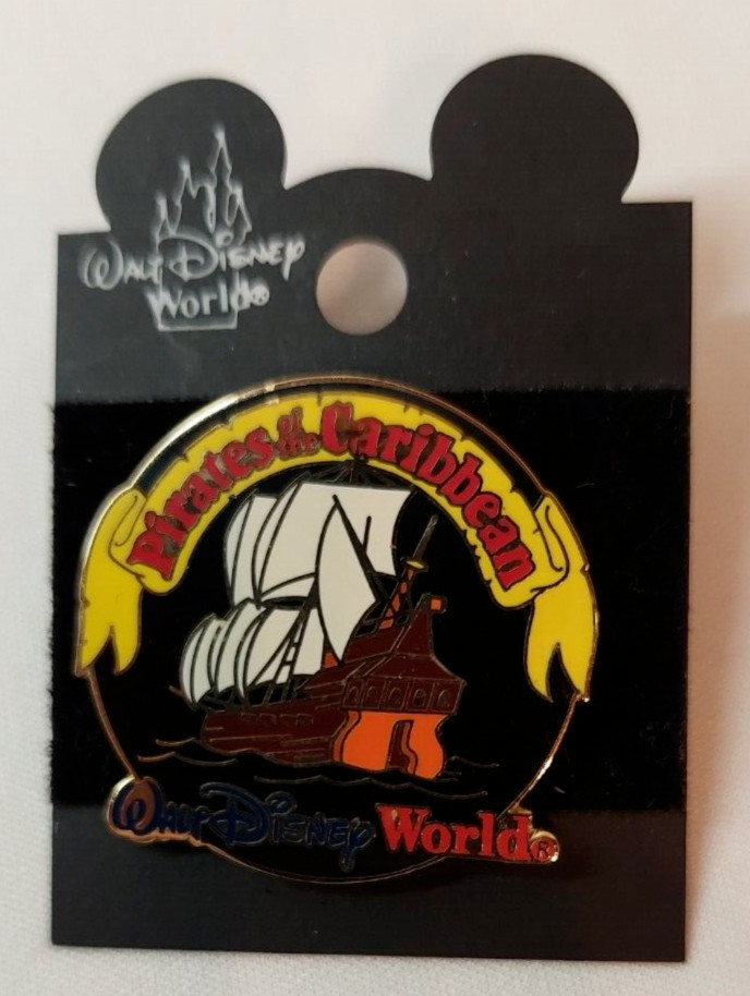 Pirates of the Caribbean Walt Disney World Logo Collector's Pin RARE VINTAGE