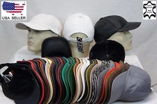 New 100% Real Genuine Lambskin Leather Baseball Cap Hat Sports Visor 32 COLORS