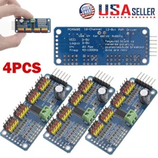 4PC PCA9685 16-Channel 12-bit PWM Servo motor Driver I2C Module Arduino Robot US