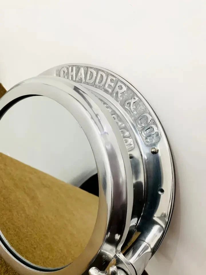 Mirror Porthole Large Nickel Heavy Canal Boat Plated Porthole Window Ship - Image 4 of 4