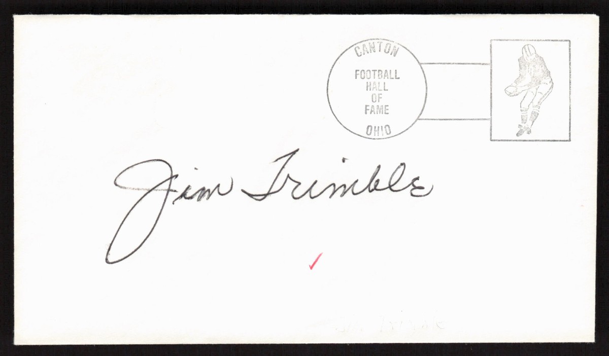 Jim Trimble Signed Envelope Canton Football Cover Philadelphia