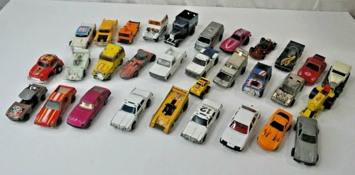 Lot Of 31 Vintage Hot Wheels-Matchbox-Ertl & More Cars-Trucks- Mostly 1970's