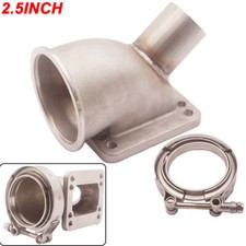Car Turbo Elbow Adapter Vband Flange Clamp Kit T3t4 To 2.5 V-band 90 Degree