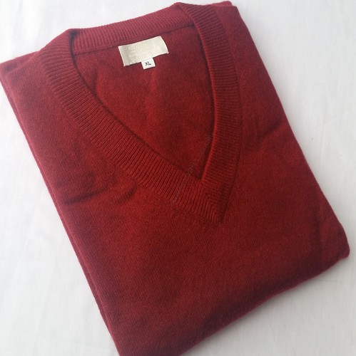 Men's Cashmere Sweater Nepalese 100% Pashmina Jumper V-neck A Grade Top Pullover - Picture 16 of 27
