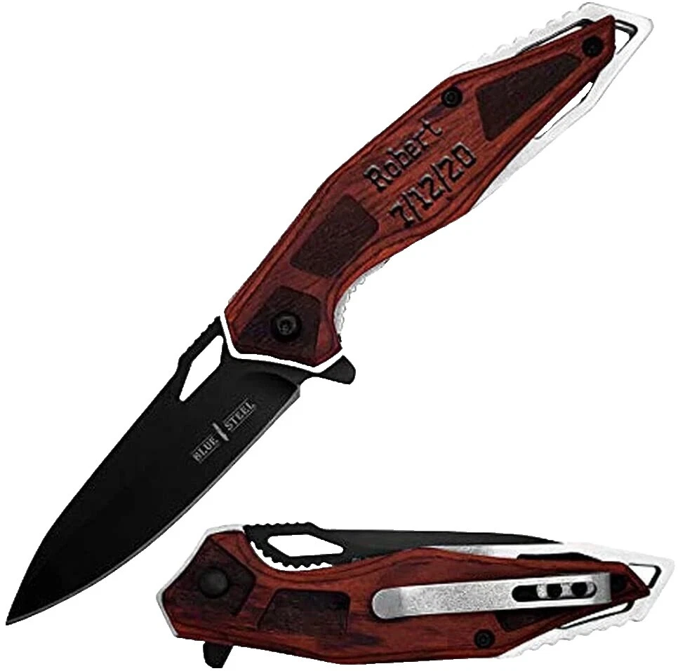 Stainless Steel Handle Black Collectible Modern Folding Knives