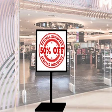 Sign Holder 19 ½" x 27 ½" Double-Sided Poster Sign Holder Floor Standing Frame