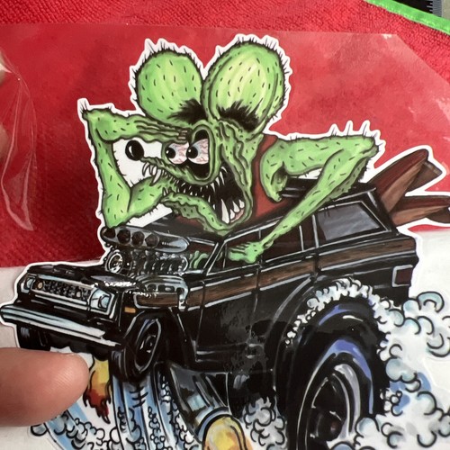 🔥 5” Rat Fink Hot Rod Vinilo Troquelado PEGATINA Calcomanía Ed Big Daddy Roth Wagon Car - Imagen 4 de 5