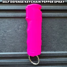 USA Pepper Spray .50oz Pink Flip Top Keychain Self Defense Protection Powerful