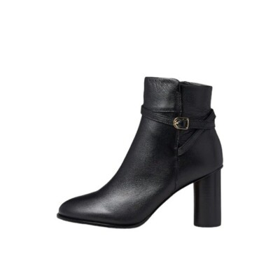 NWT Draper James Leather Tegan Dress Boot Black with Buckle Size 10 Retail $185