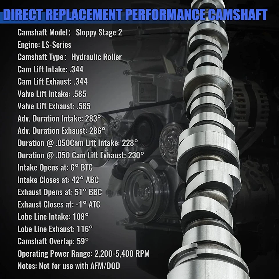 Sloppy Mechanics Stage 2 Cam Lifters Timing Chain Kit for Chevy GMC 4.8 5.3 6.0L — 第 3/4 张图片