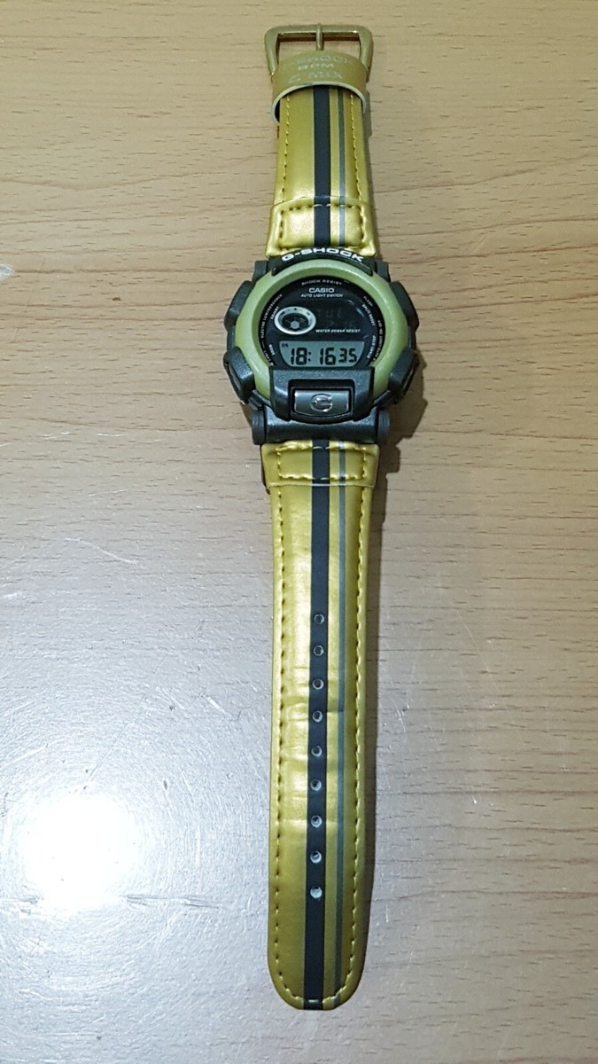 Vintage G-Shock DW-003 BPM Tough Label Metallic Gray Yellow
