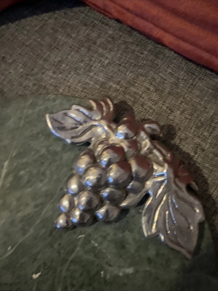 `12" Итальянский Мраморный Сыр/Шаркутери/Закуска Доска Поднос Серебряная Тарелка Виноград - Изображение 4 из 4