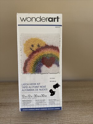 Wonderart Latch Hook Kit 12 Inch X 12 Inch-Sunshine Rainbow 057355369504